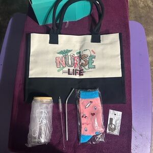 Nurse Life Gift Set with Pink Socks and Accessories